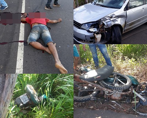 Acidente entre dois veículos deixa um morto na MA-012 trecho entre São Roberto e Esperantinópolis.