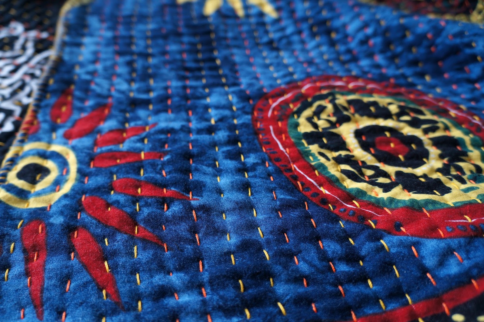 Minimal Boho DIY My first kantha blanket!