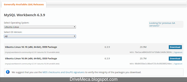 DriveMeca instalando MySQL Workbench en Linux Ubuntu paso a paso