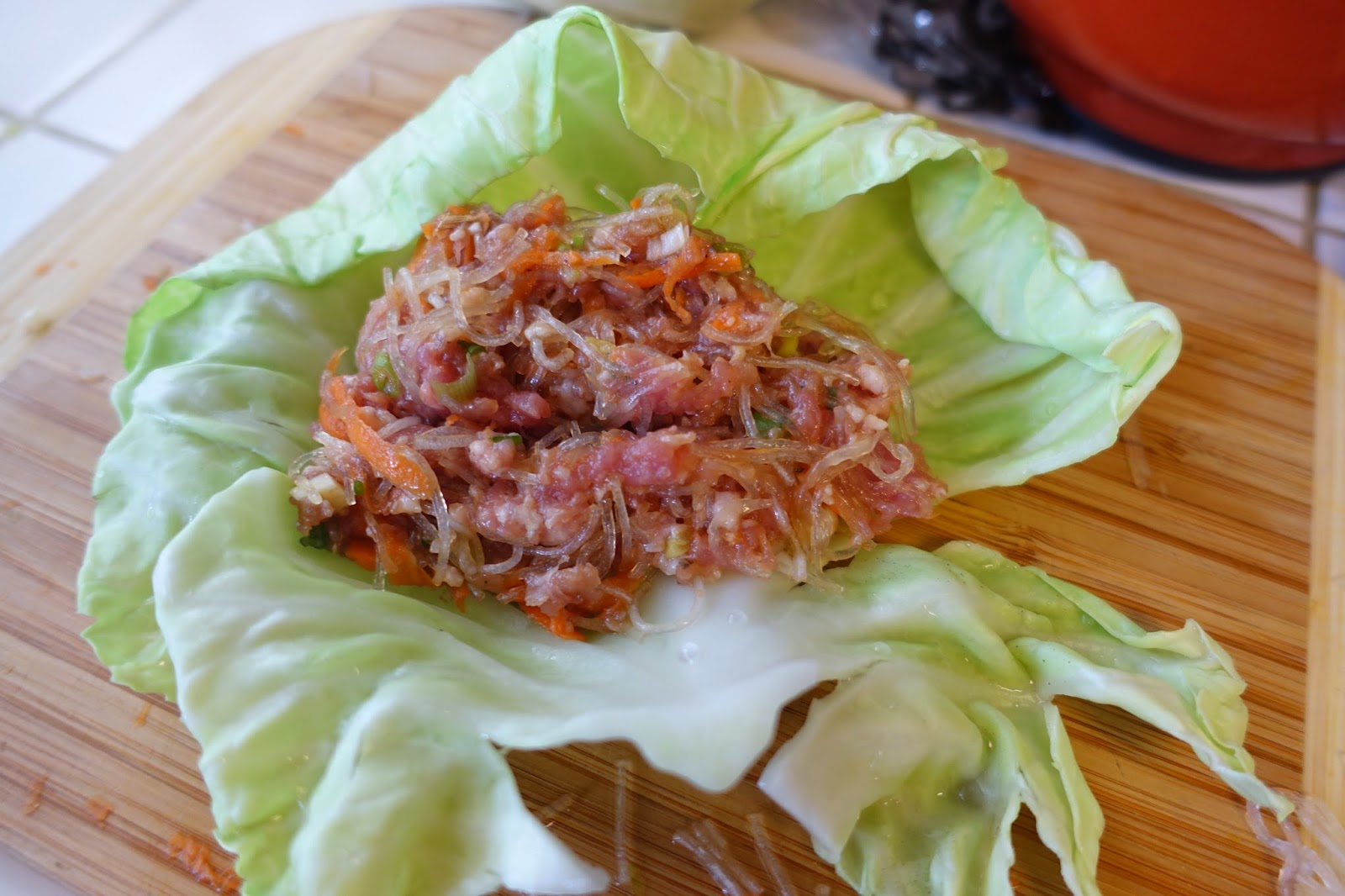 Steamed Stuffed Cabbage Rolls Kathy Nom Nom