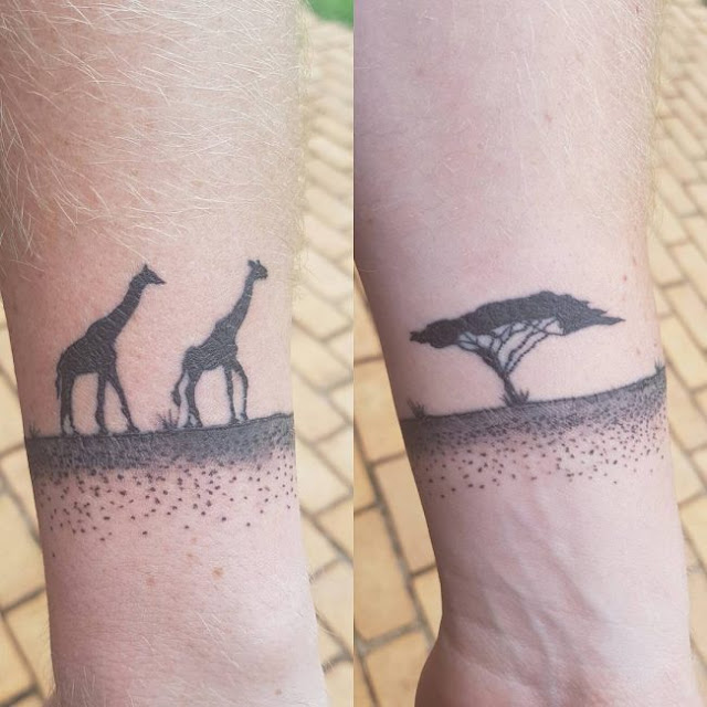 tatuagem de girafa tatuagem de girafa