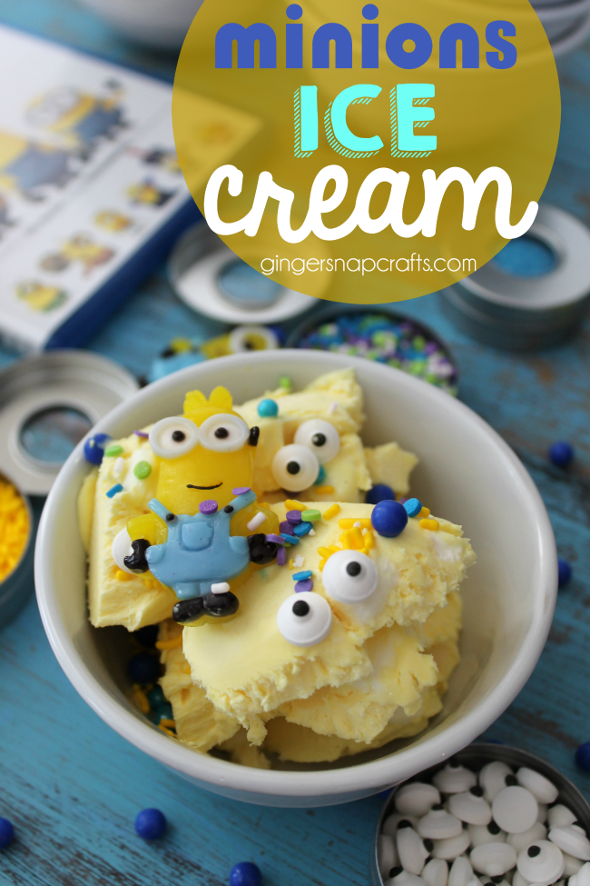 Ginger Snap Crafts Minions Ice Cream {recipe}