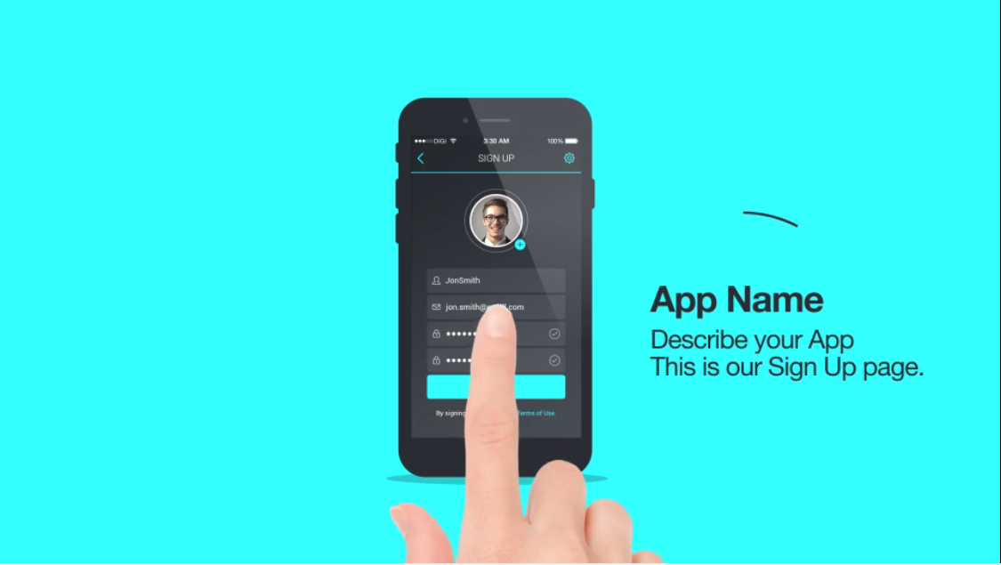 Mobile App Promo Video Hide After Effects Template Free Download 