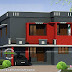 Dark color painted modern home