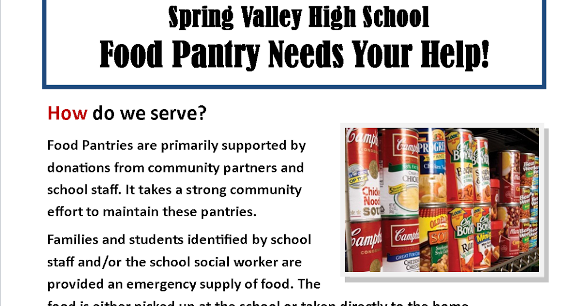 Viking Update Spring Valley High School Food Pantry