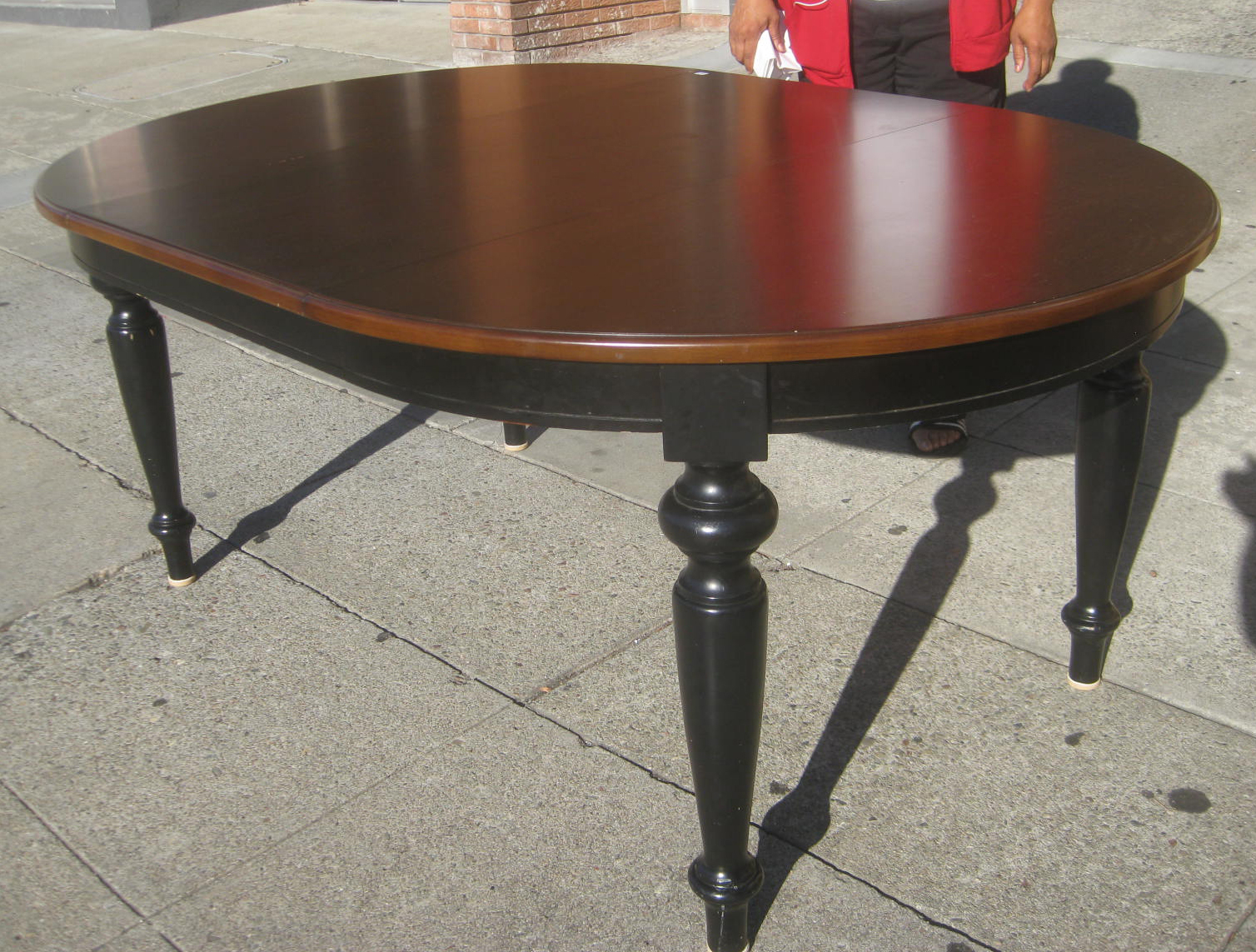 UHURU FURNITURE & COLLECTIBLES: SOLD - Pottery Barn Table with Leaf - $130