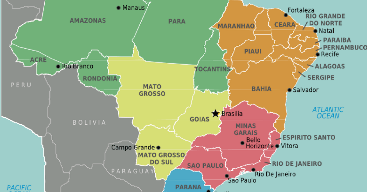Штат в бразилии 5. Штаты Бразилии на карте. Все штаты Бразилии. Штаты Бразилии список. Штат Гоас Бразилии.