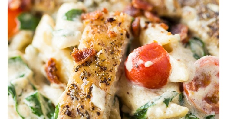 Chicken Bacon Spinach Pasta