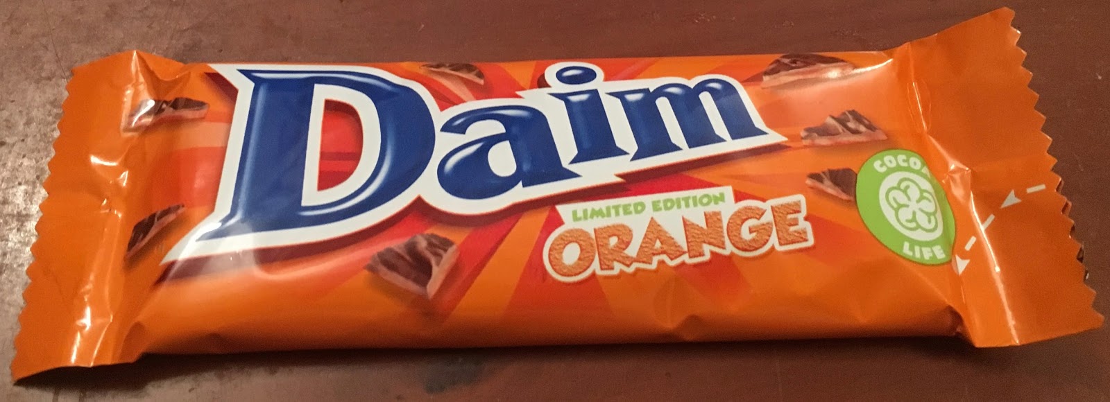 FOODSTUFF FINDS Limited Edition Orange Daim Bar (PoundLand) By Cinabar