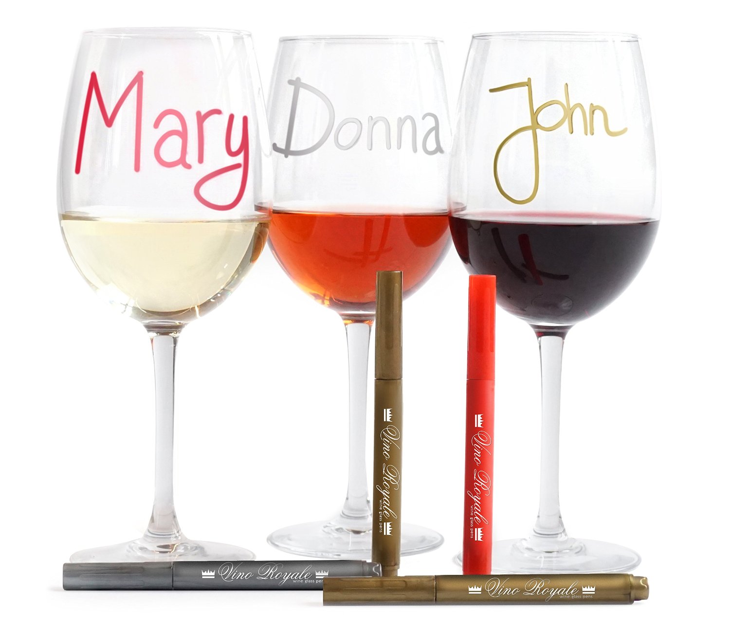 WS Momma Readers Nook VinoRoyale Wine Glass Writing Pens