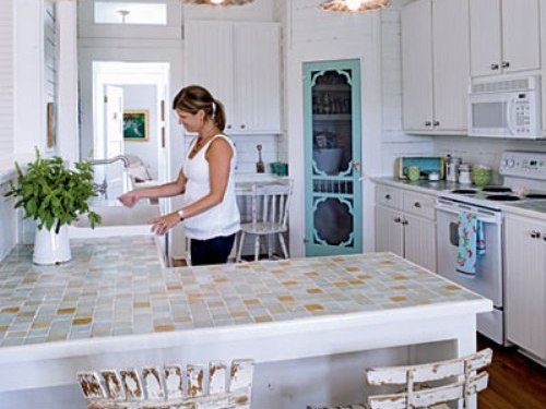 Ceramic Tile Kitchen Countertops, How To Put Tile On Kitchen Countertop