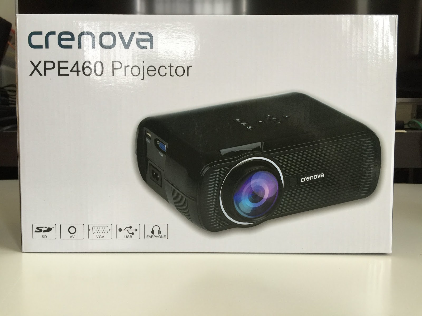 Crenova XPE460ミニLEDプロジェクター 1200ルーメン 800*480解像度 1080PフルHD パソコン・USB TV