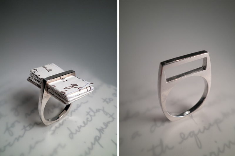 romantic love letter ring