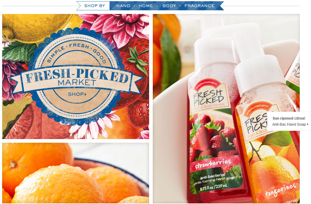 Bath & Body Works Insiders sales Fresh Picked
