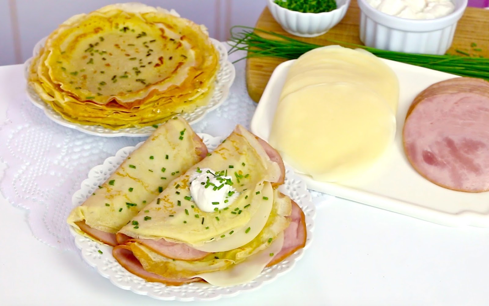 {VIDEO} Savory Herb Crêpes Filled with Ham & Cheese The Lindsay Ann