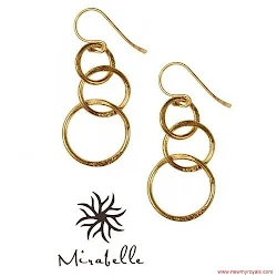 Kate Middleton Style Mirabelle jewellery Lolita Gold Plated Loop Earrings