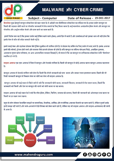 DP | IBPS SO Special : Malware and Cyber Crime | 29-12-2017 DP | IBPS SO Special : Malware and Cyber Crime | 29-12-2017