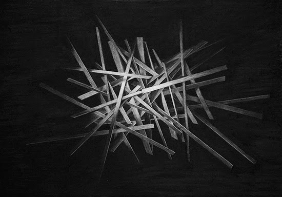 drawing Levi van Veluw Structure I, 2013 charcoal on paper