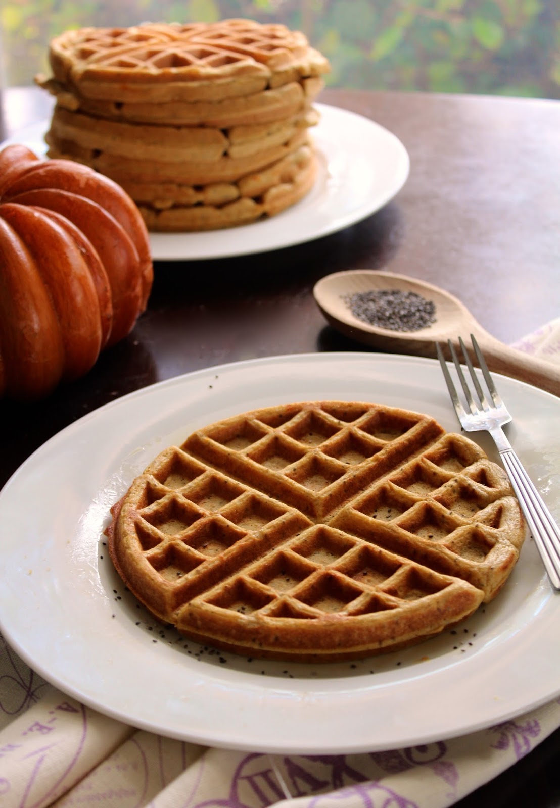 Lavender Pumpkin Chia Seed Waffles The Lavender Apple