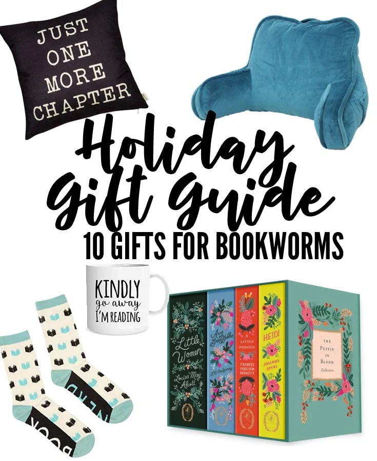 10 fun gifts for bookworms or people that love reading...pillows, socks, collector books and more