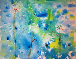 dandelion watercolor angela anderson kid class pm posted