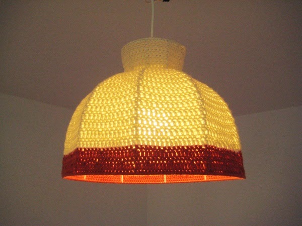 Beautiful lamps decorated with crochet