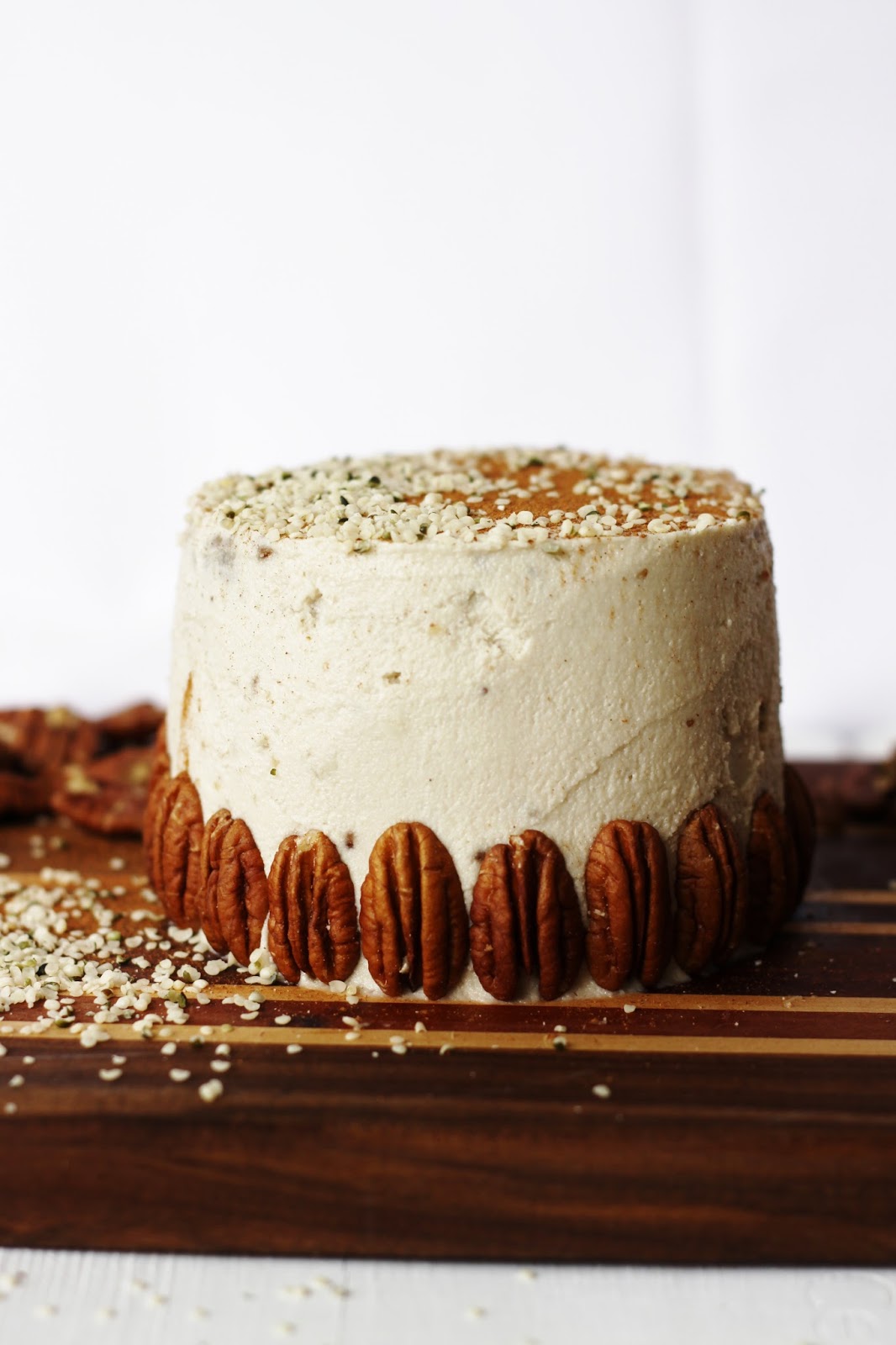 This Rawsome Vegan Life OAT & PECAN CAKE with VANILLA GINGER FROSTING