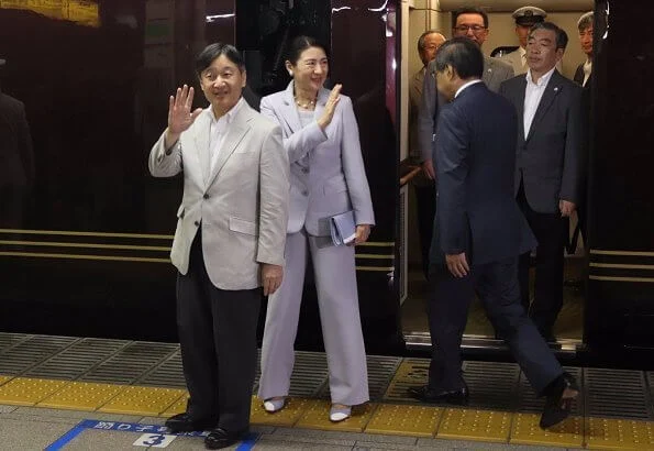 Emperor Naruhito and Empress Masako visited popular resort Kokumin-shukusha Unomisaki in Hitachi