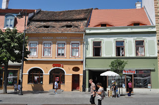 Calle Nicolai Balcescu, Sibiu, Transilvania, Rumanía.