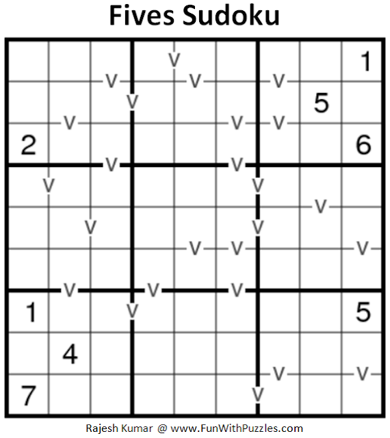 Fives Sudoku (Fun With Sudoku #190)