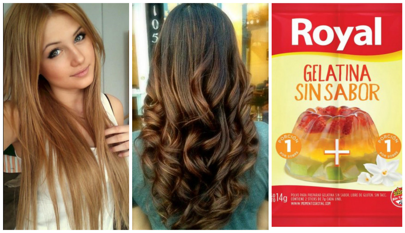Repara y da volumen a tu cabello usando gelatina sin sabor