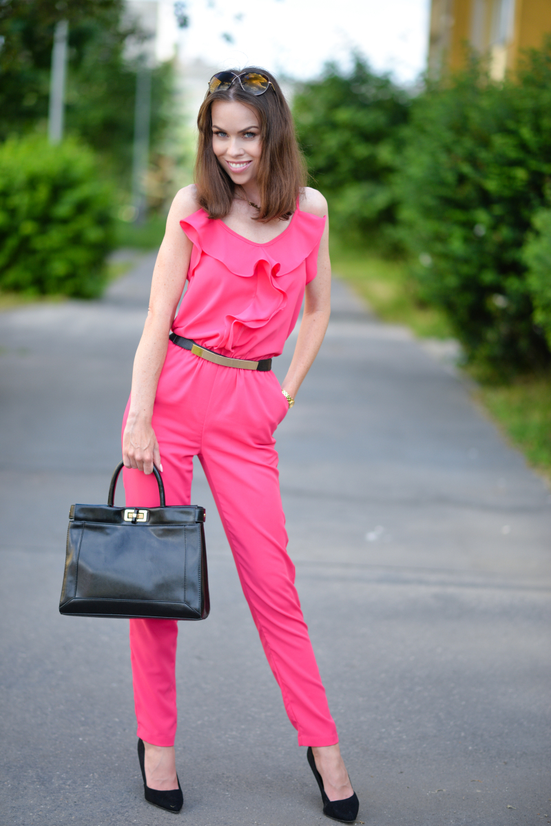 OOTD - pink jumpsuit | Růžový overal - Petra
