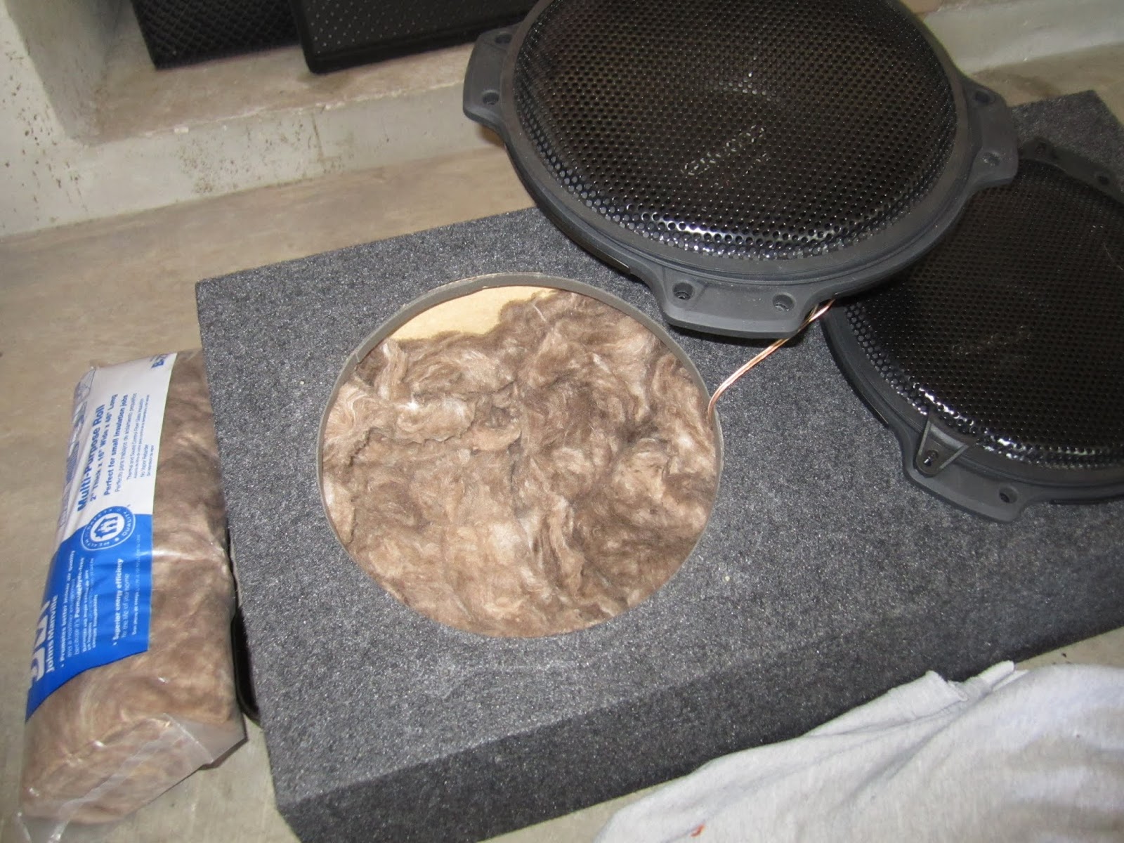 subwoofer box insulation
