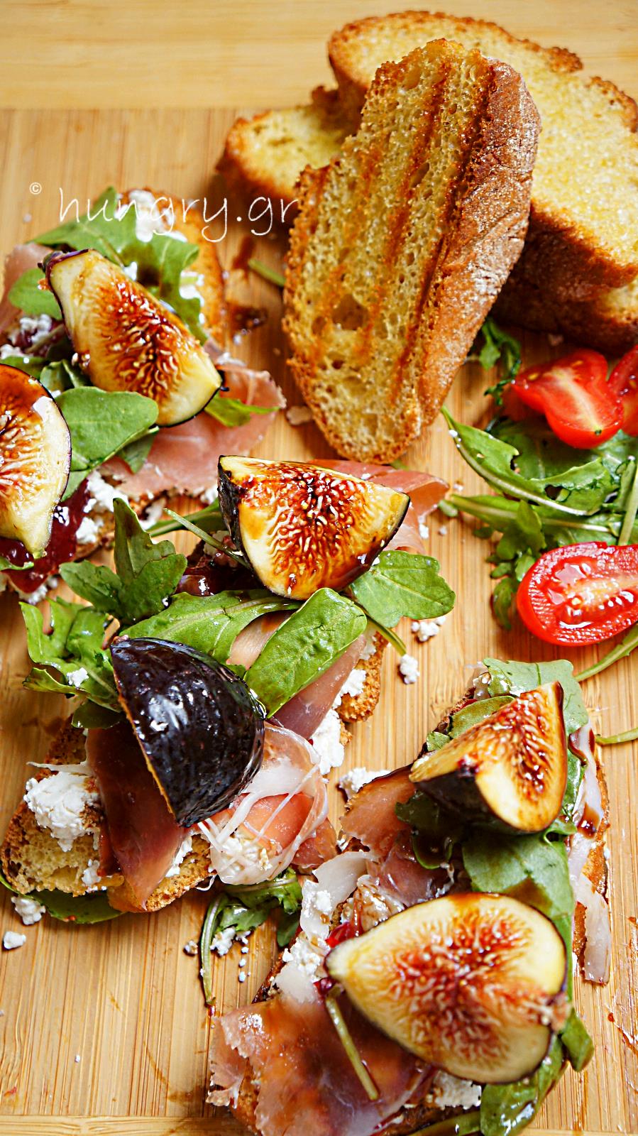 Kitchen Stories Goat Cheese Crostini with Prosciutto & Figs