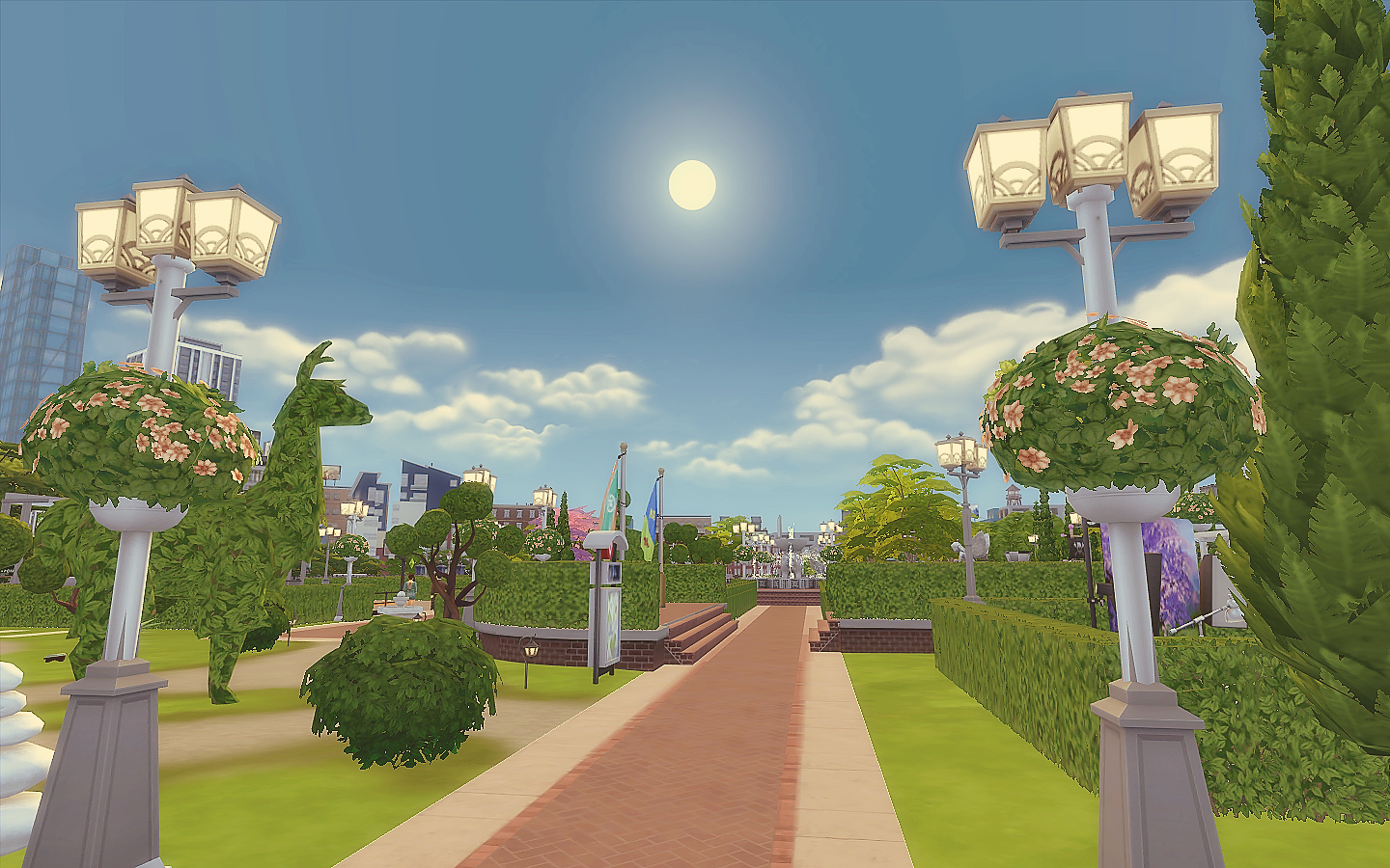 Downtown Park The Sims 4 Via Sims