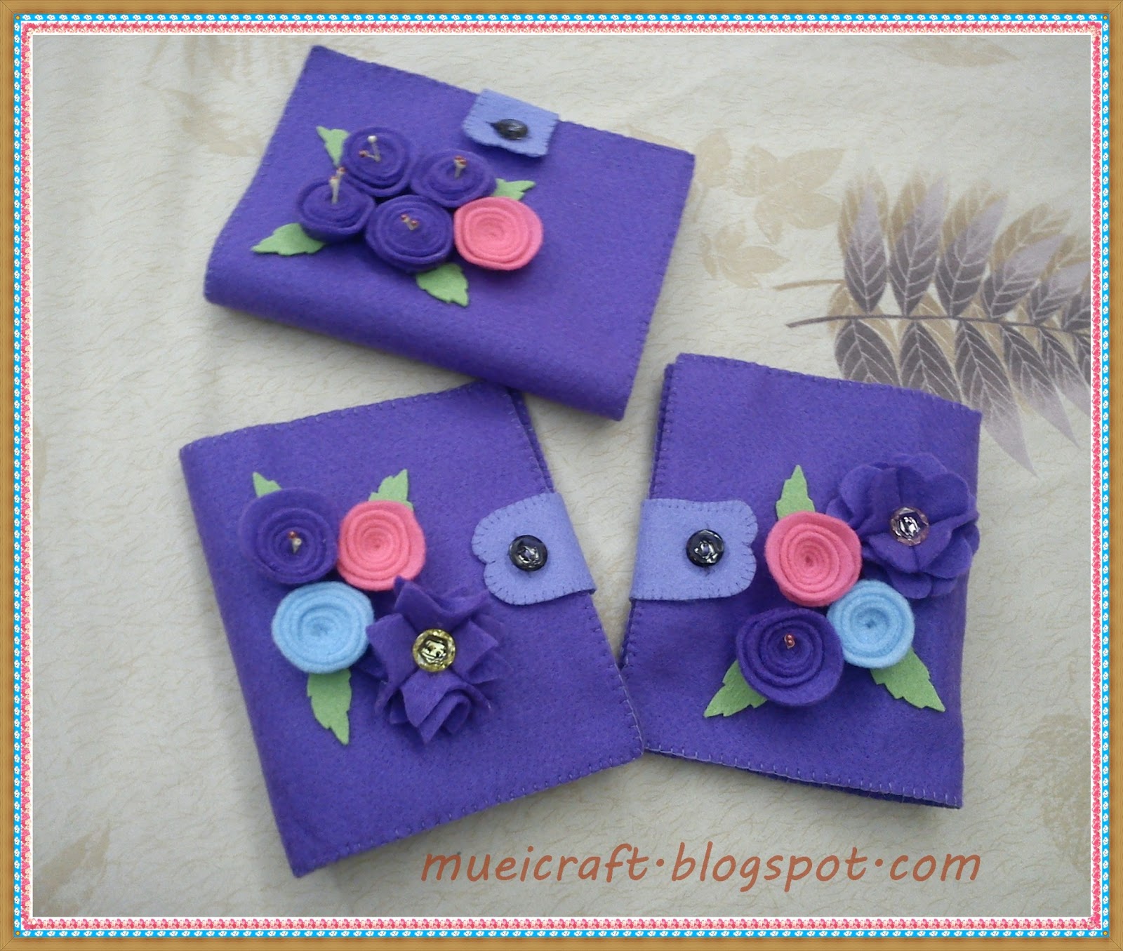 Untuk Sahabat Muei Kreasi dompet  dari kain Flanel  purple 