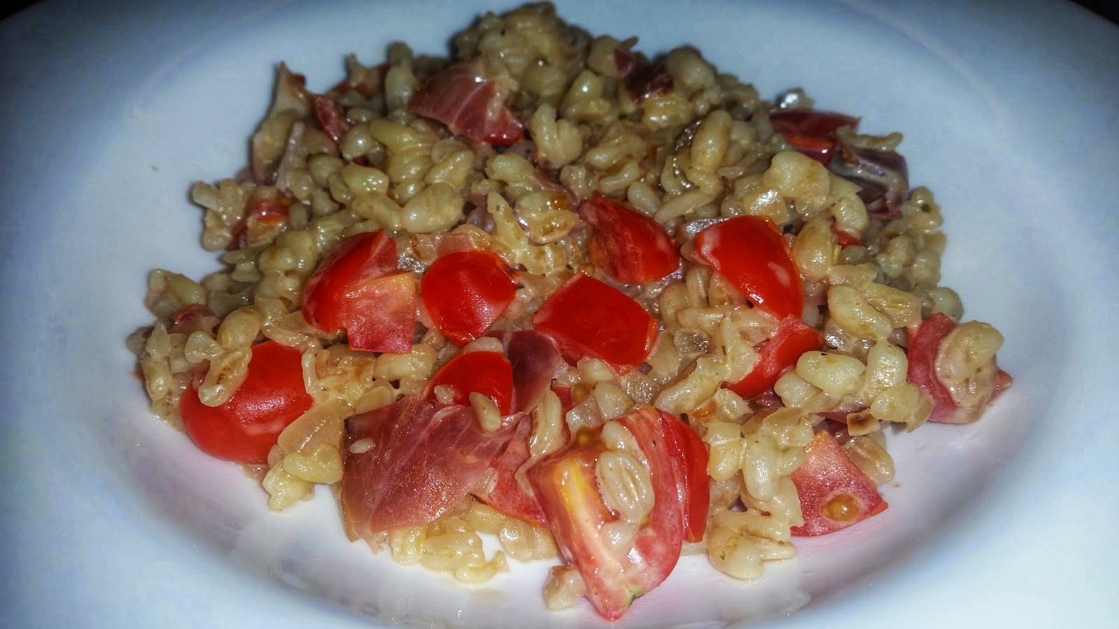 Sandy&amp;#39;s Kitchendreams: Ebly-Pfanne mit Schinken und Tomaten