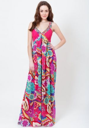 Strapless Maxi Dress | long maxi dresses for girls | Floral print maxi ...