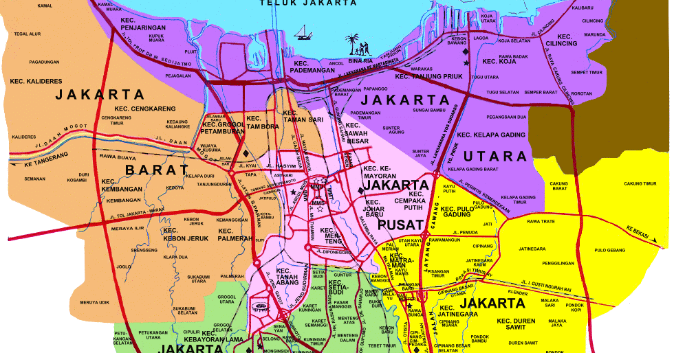  JAKARTA SEMUA Peta Jakarta 