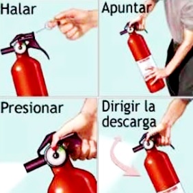 EXTINTORES Imagen de como usar un extintor en caso de incendio