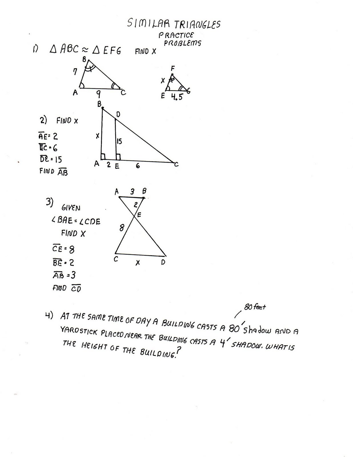 triangles word problems