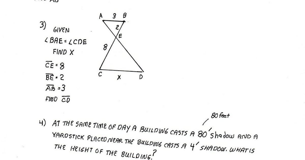 Similar Right Triangles Worksheet
