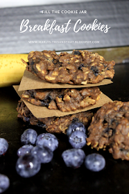 Fill your cookie jar with healthy breakfast cookies made with blueberries and bananas. #fillthecookiejar