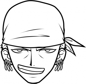 Como desenhar Zoro de One Piece - Fácil e Rápido