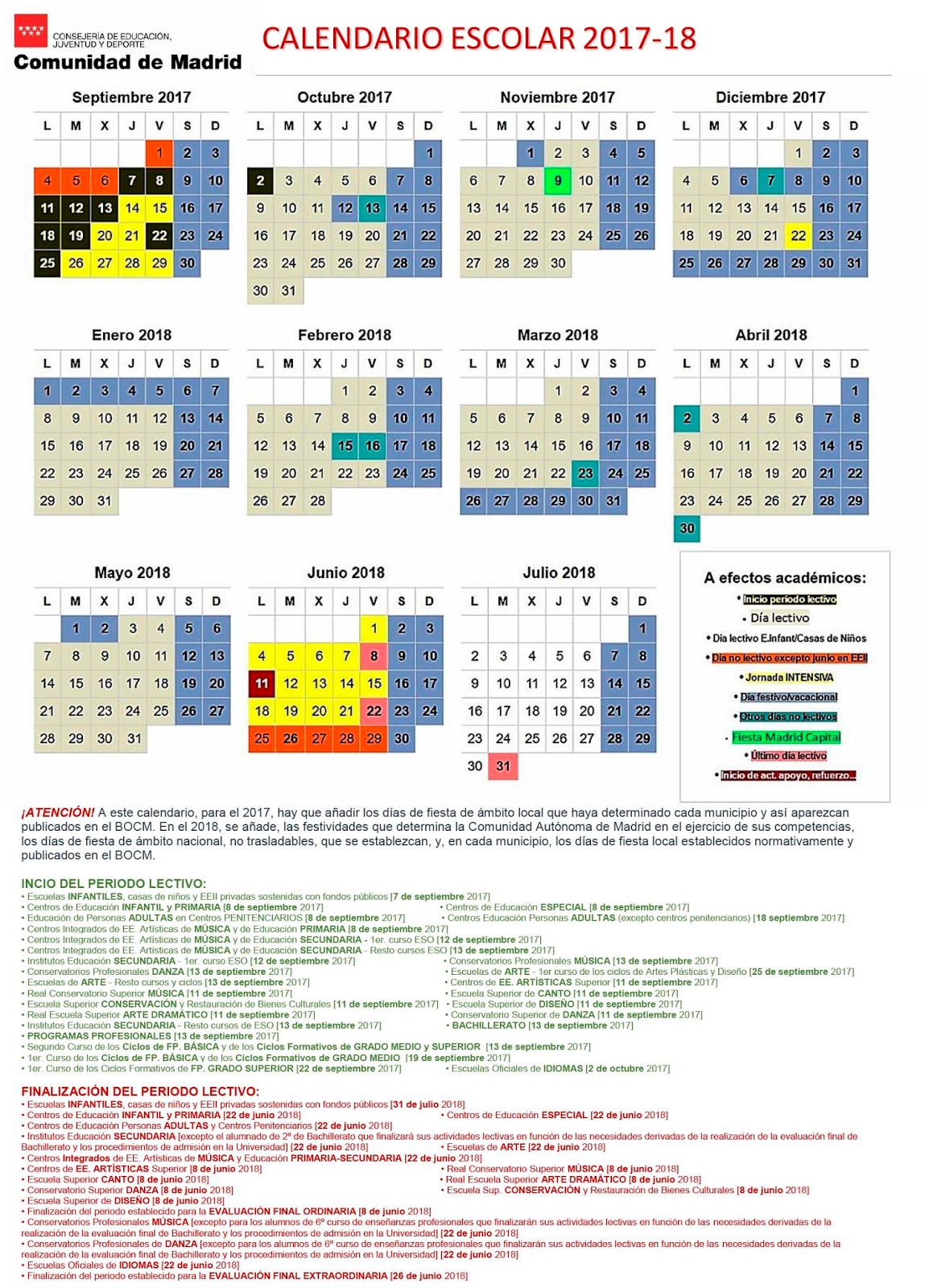 Vacaciones Administración Cabra calendario escolar ceuta 2017 2018 seno