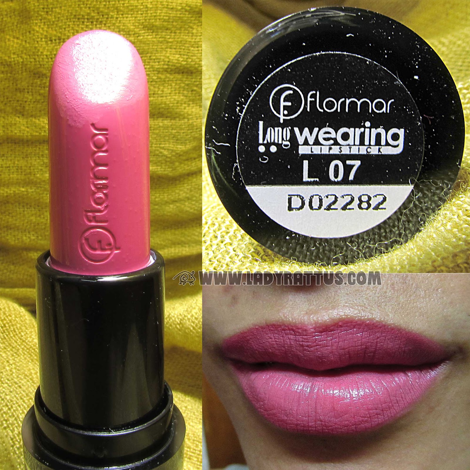 Flormar Longwear Lipstick in Extraordinary Purple, Dark Fucshia and Soft Pink