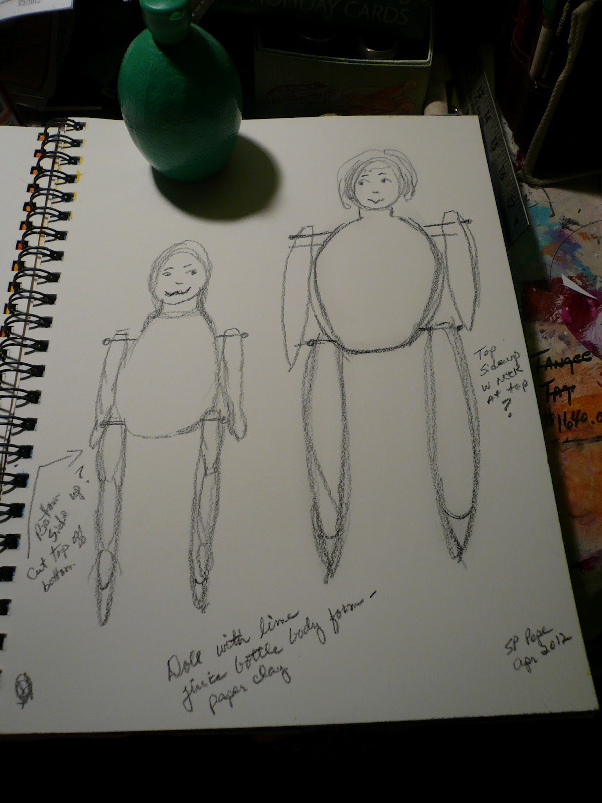 Moxie Blue LOLLY Articulated Paper Clay Doll