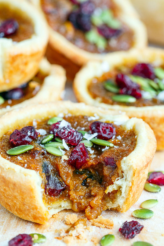 Pumpkin Butter Tarts with Pepitas and Cranberries Pumpkin Butter Tarts with Pepitas and Cranberries