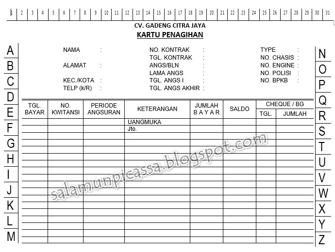 101 Template Nota Faktur Format Word Lengkap Banyak Sekali