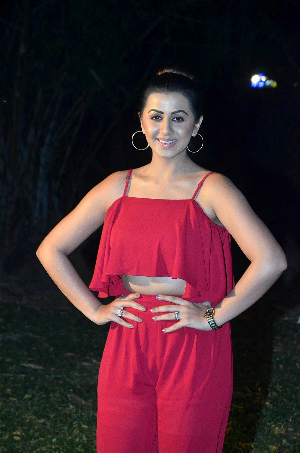 Nikki Galrani Very Hot In Red Sexy Dress At Pakka Movie Teaser Launch Event  @BaoBua: Bolly || BaoBua.Com
